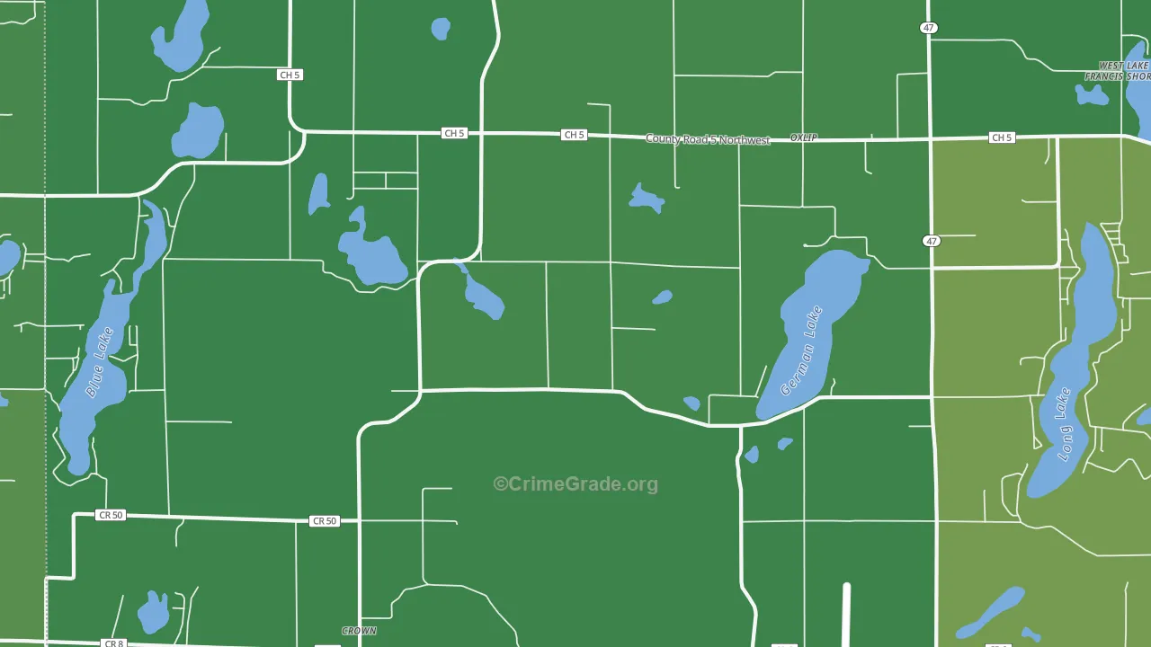 Oxlip, MN Map of Vandalism Rates