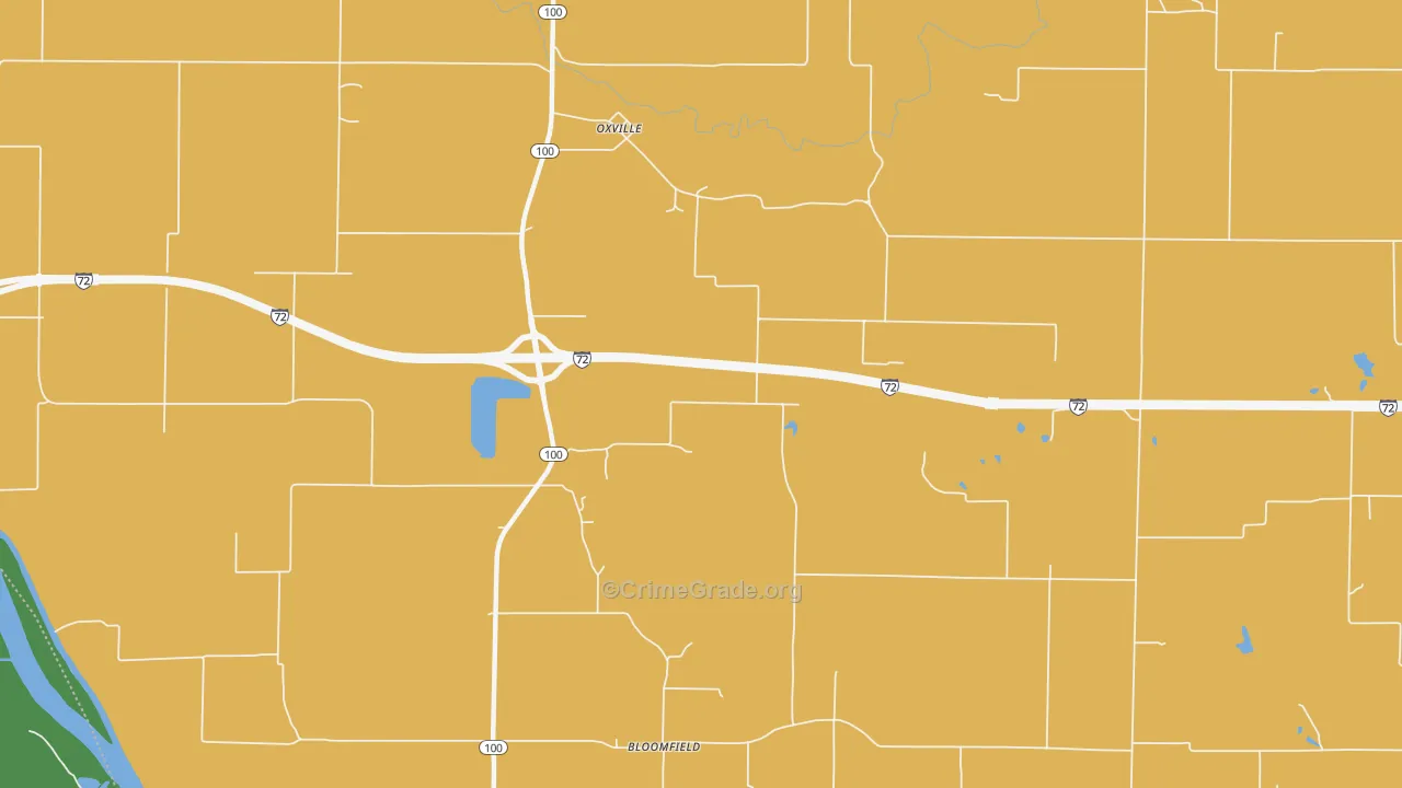 Oxville, IL Map of Vandalism Rates