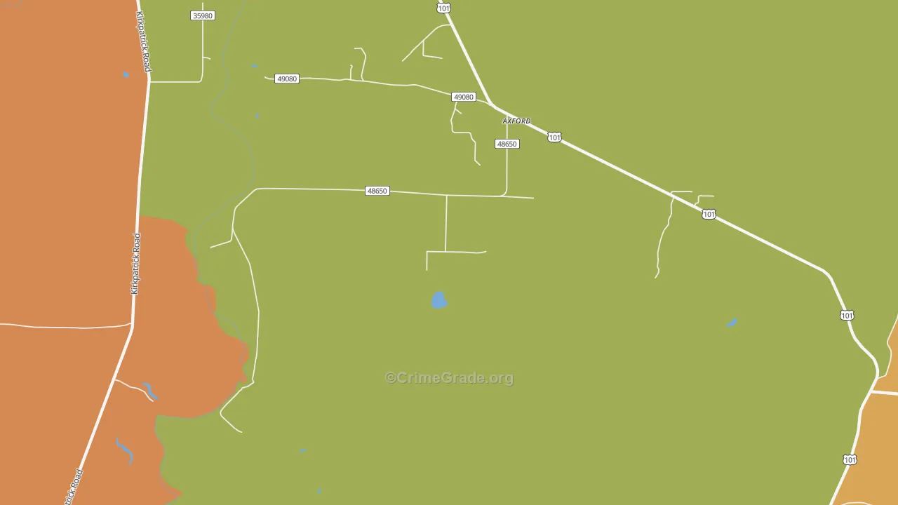 Oyhut, WA Map of Vandalism Rates