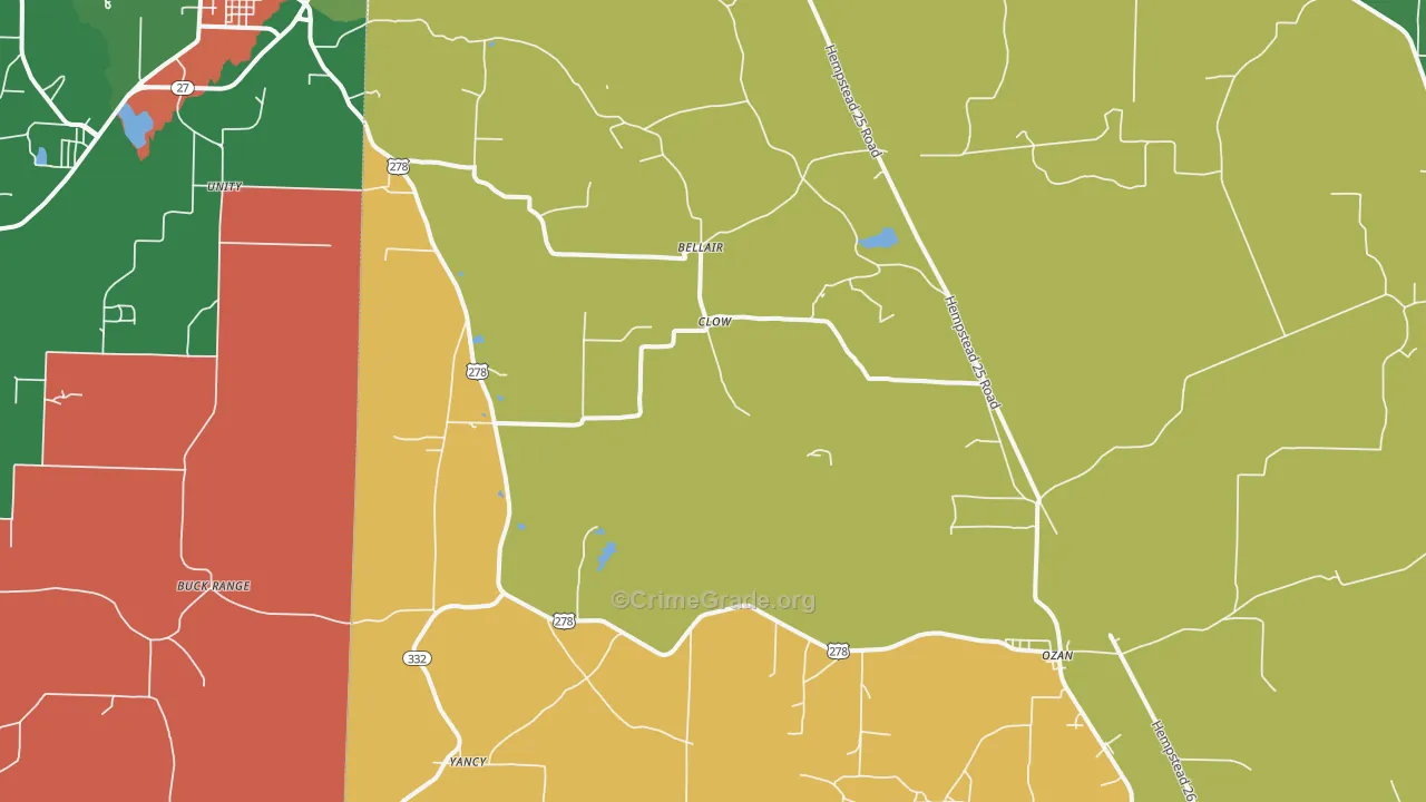 Ozan, AR Map of Vandalism Rates