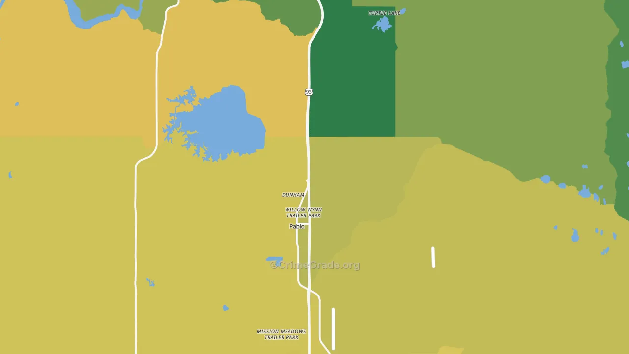 Pablo, MT Map of Vandalism Rates