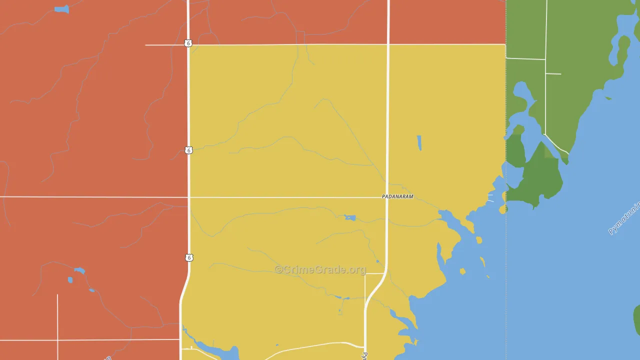 Padanaram, OH Map of Vandalism Rates