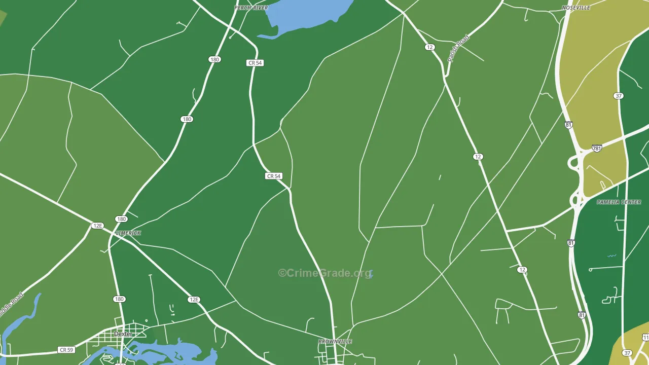 Paddy Hill, NY Map of Vandalism Rates