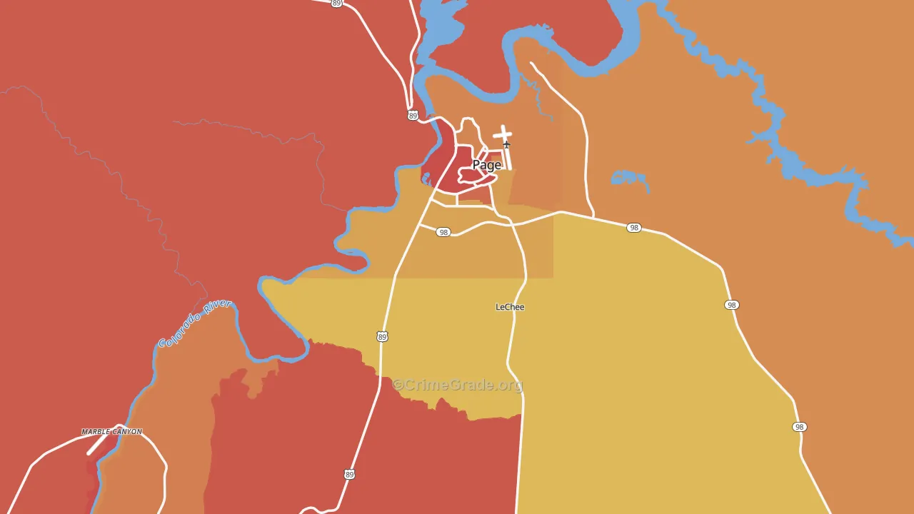 Page, AZ Map of Vandalism Rates