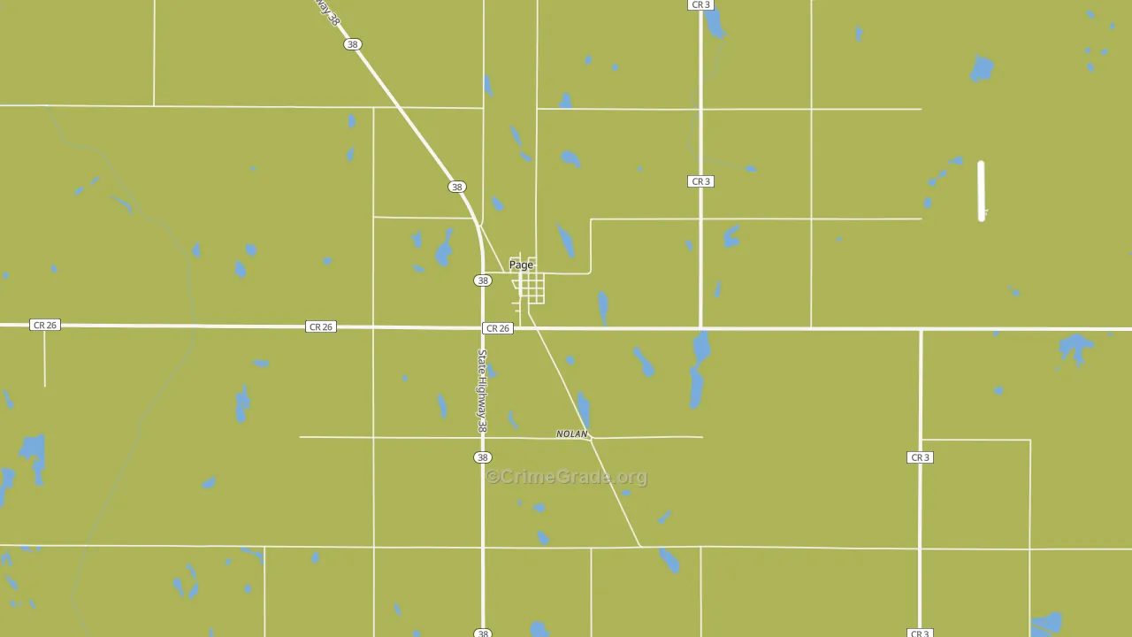 Page, ND Map of Vandalism Rates
