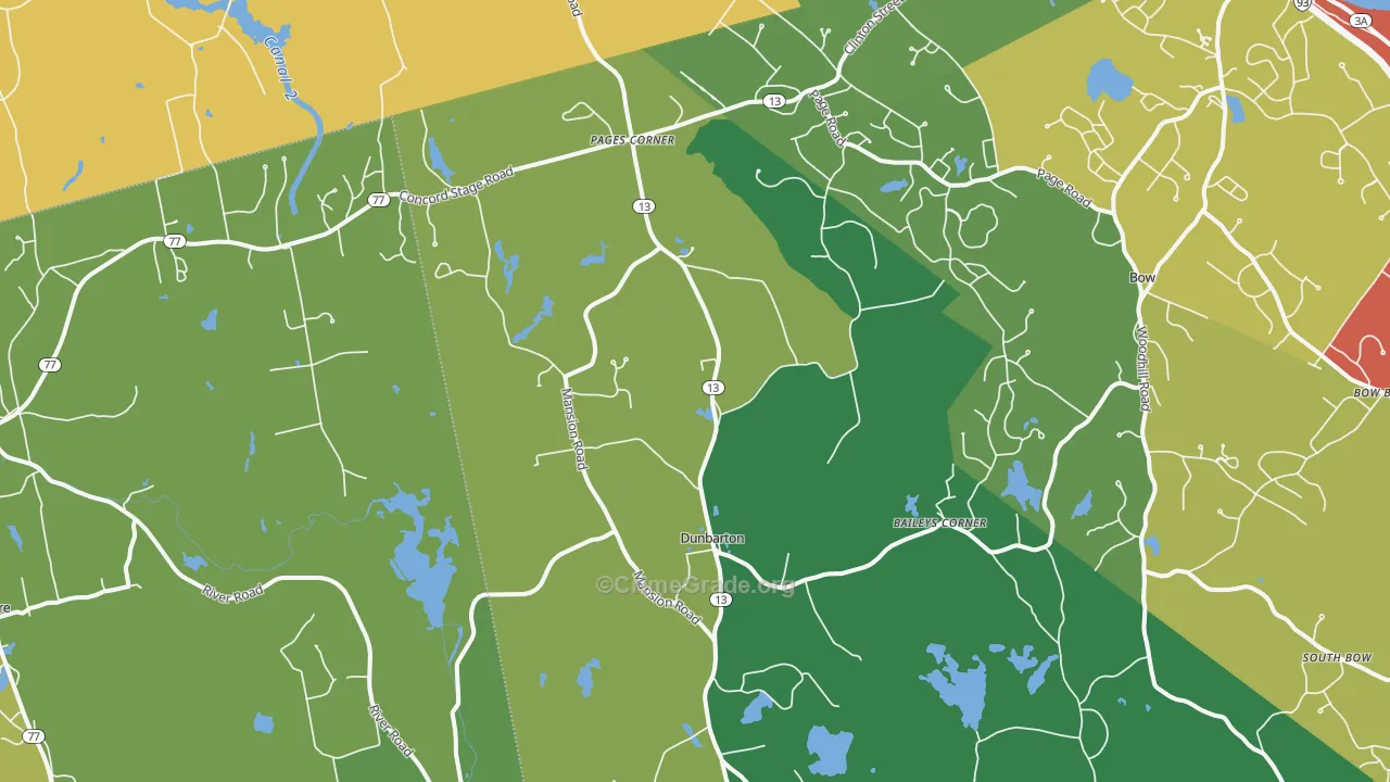 Pages Corner, NH Map of Vandalism Rates