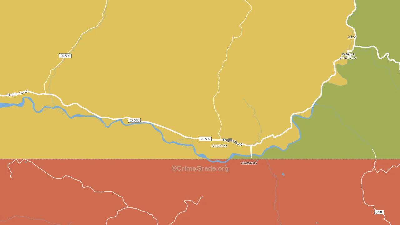 Pagosa Junction, CO Map of Vandalism Rates