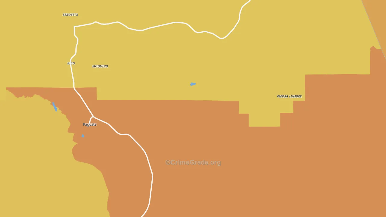 Paguate, NM Map of Vandalism Rates