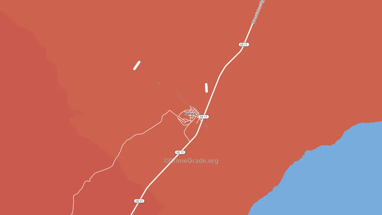 Pahala, HI Map of Vandalism Rates