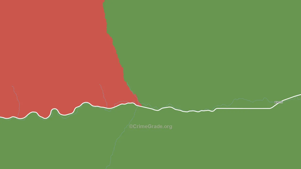 Pahaska Tepee, WY Map of Vandalism Rates