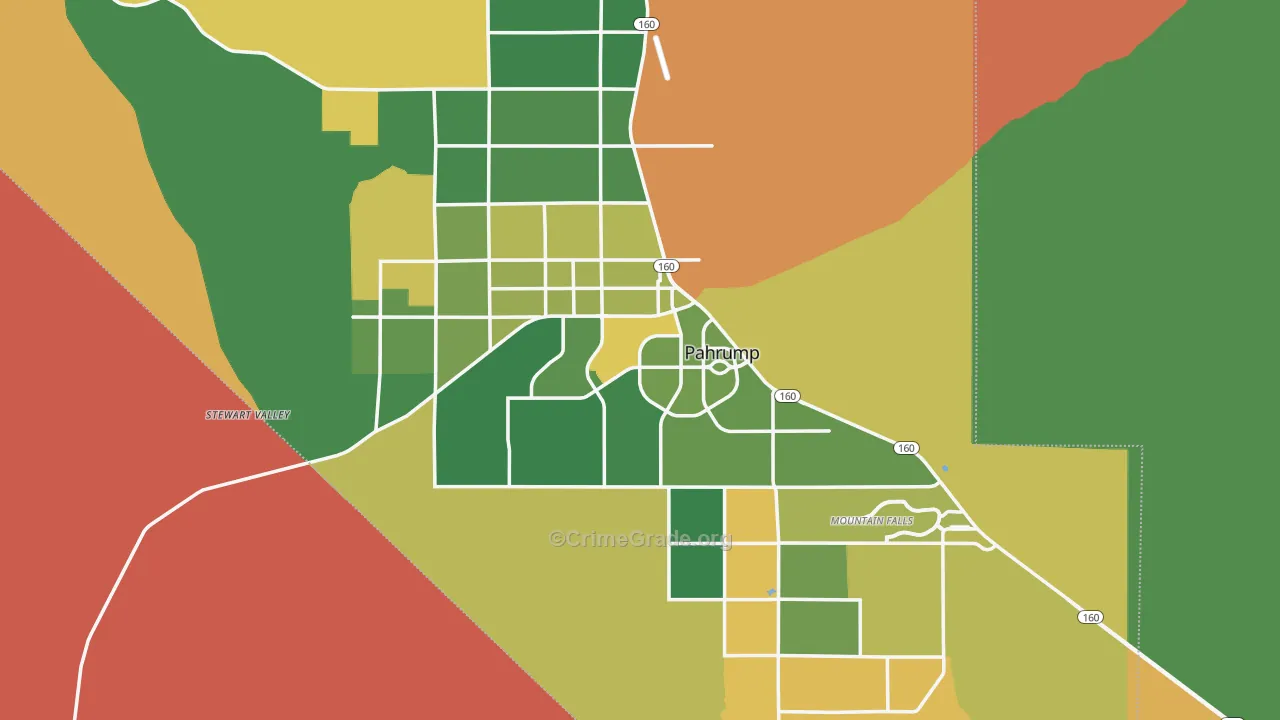 Pahrump, NV Map of Vandalism Rates