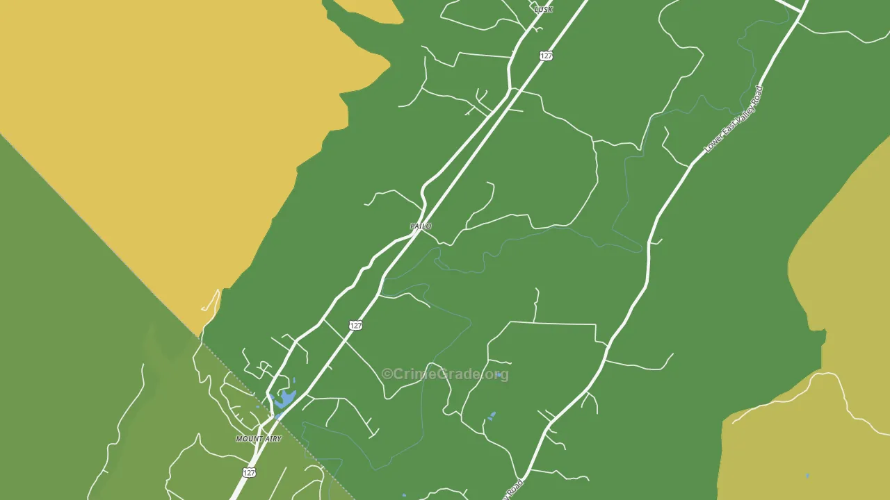 Pailo, TN Map of Vandalism Rates