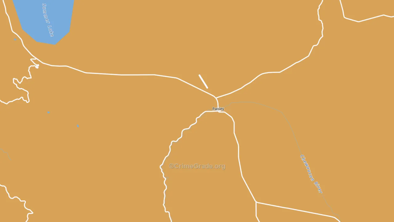 Paisley, OR Map of Vandalism Rates