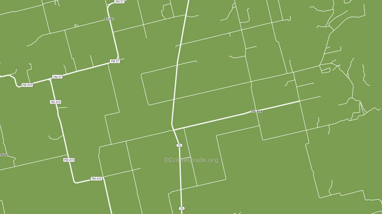 Palava, TX Map of Vandalism Rates