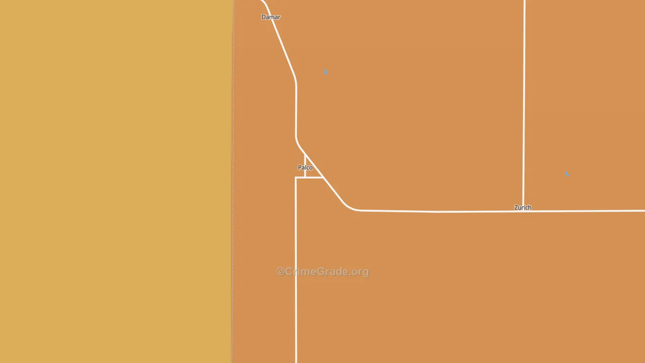 Palco, KS Map of Vandalism Rates
