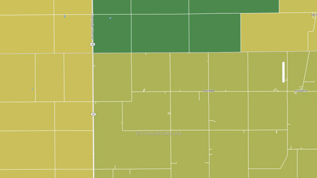 Palermo, IL Map of Vandalism Rates
