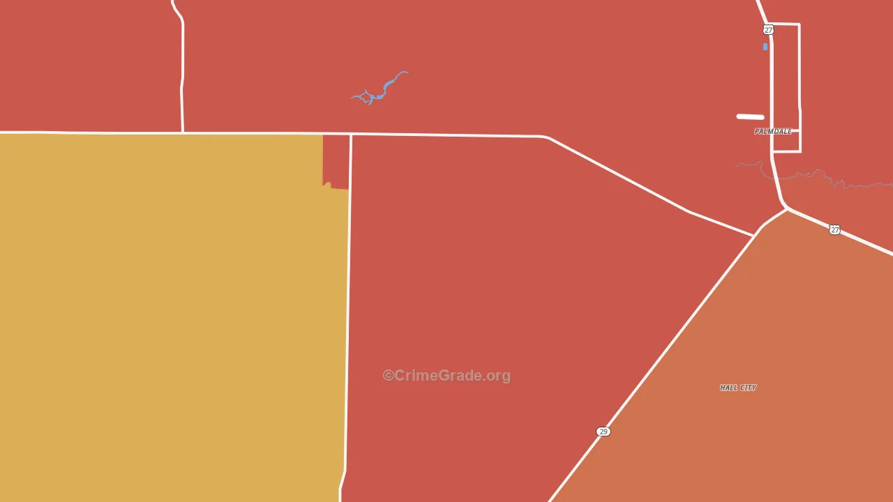 Palmdale, FL Map of Vandalism Rates