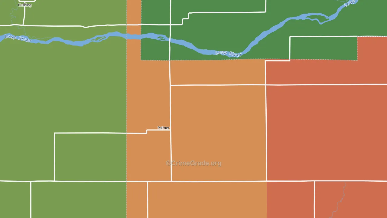 Palmer, NE Map of Vandalism Rates