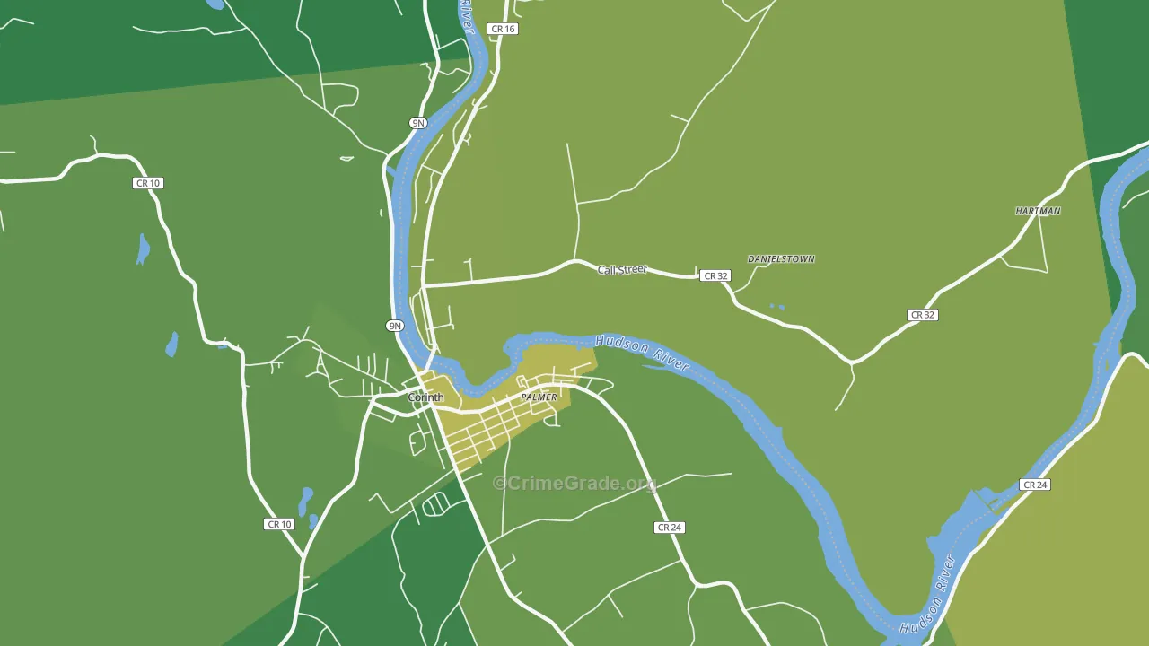 Palmer, NY Map of Vandalism Rates