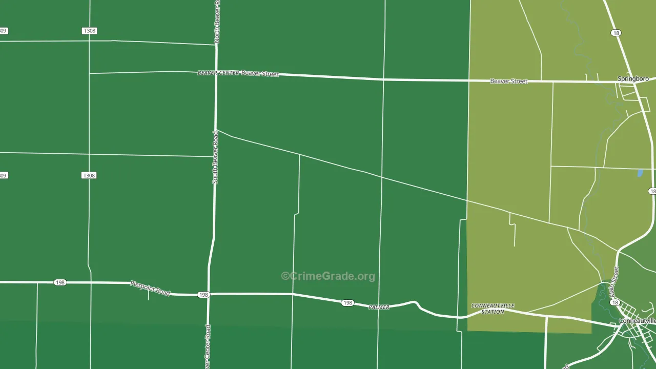 Palmer, PA Map of Vandalism Rates