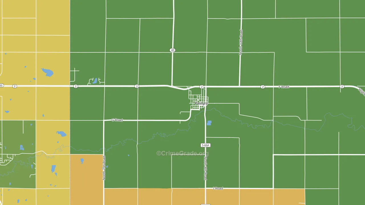Palmyra, NE Map of Vandalism Rates