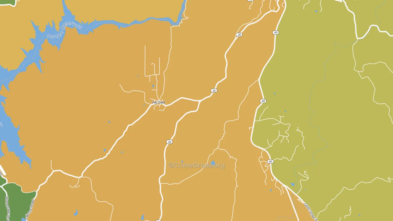 Paloma, CA Map of Vandalism Rates