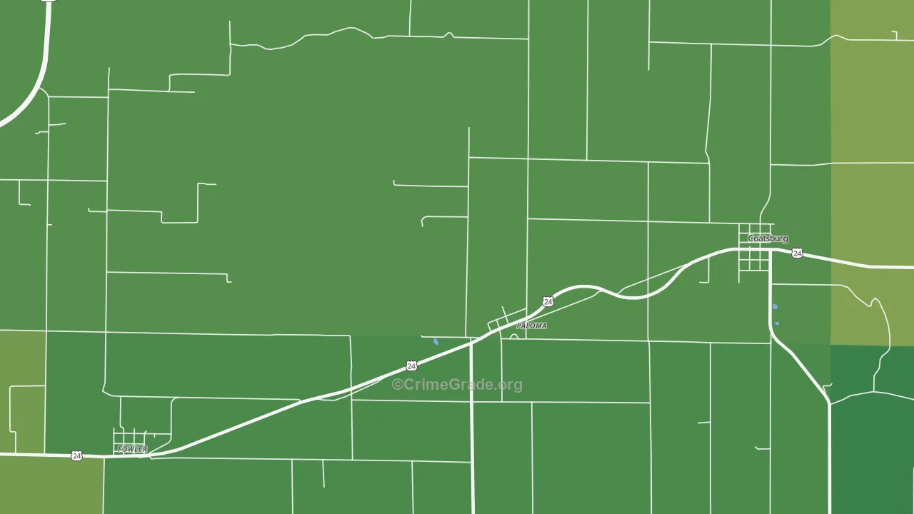 Paloma, IL Map of Vandalism Rates