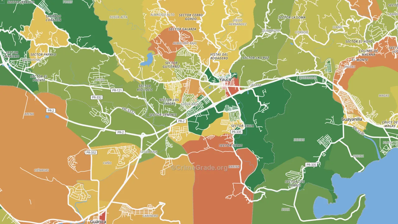 Palomas, PR Map of Vandalism Rates