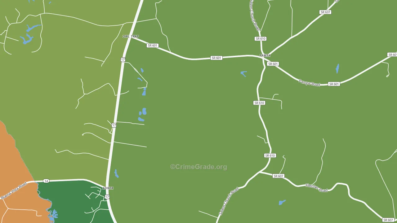 Pampa, VA Map of Vandalism Rates
