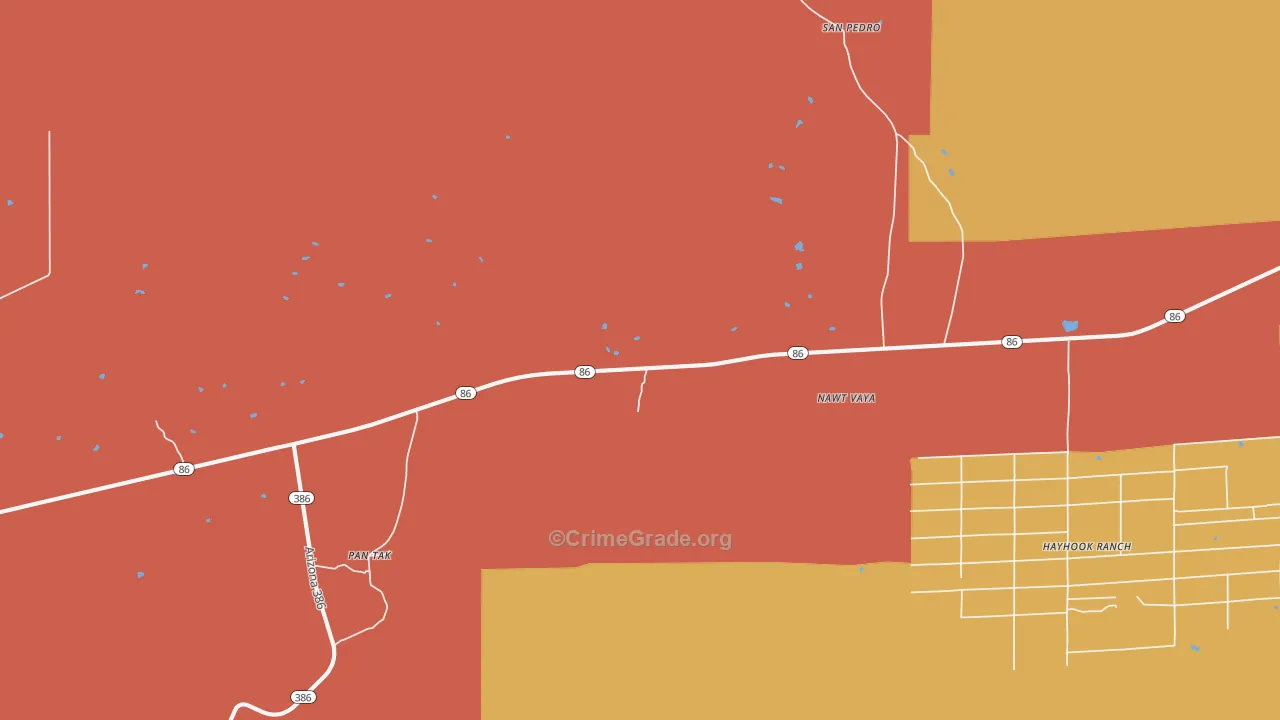 Pan Tak, AZ Map of Vandalism Rates