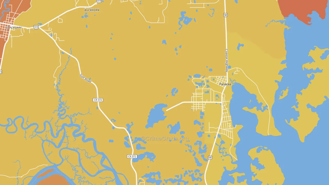 Panacea Park, FL Map of Vandalism Rates