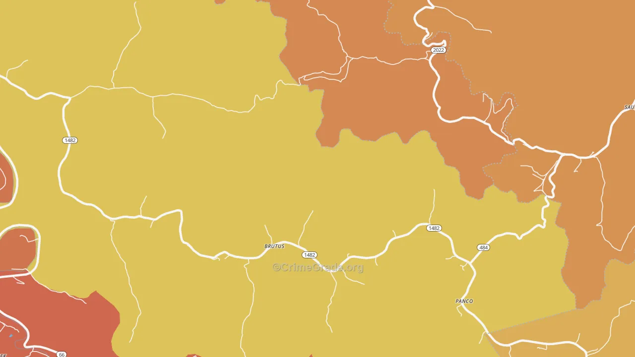 Panco, KY Map of Vandalism Rates