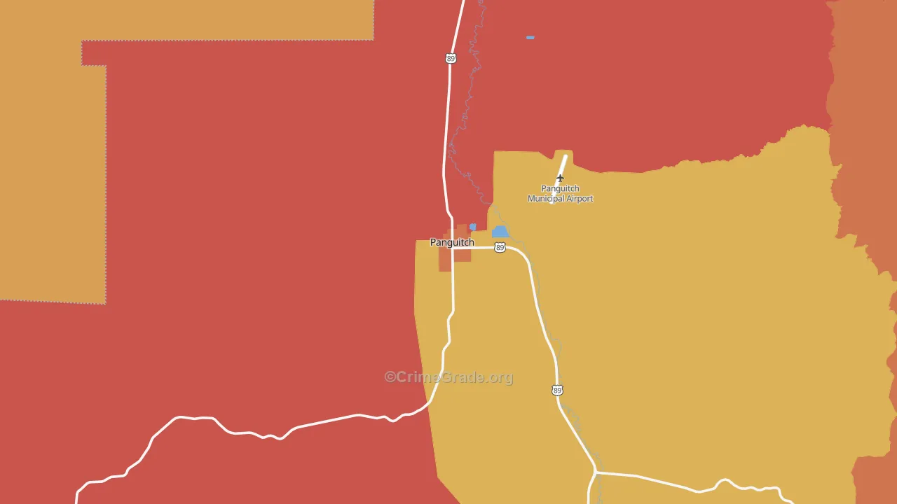 Panguitch, UT Map of Vandalism Rates