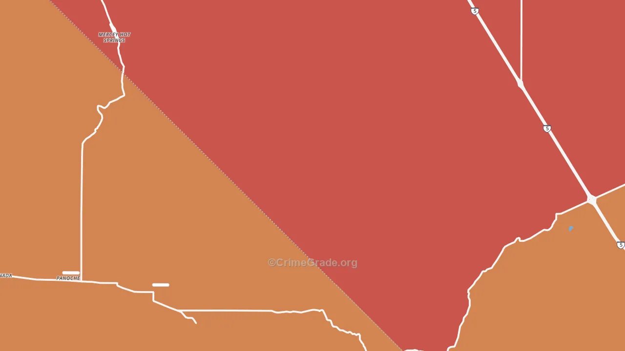 Panoche, CA Map of Vandalism Rates