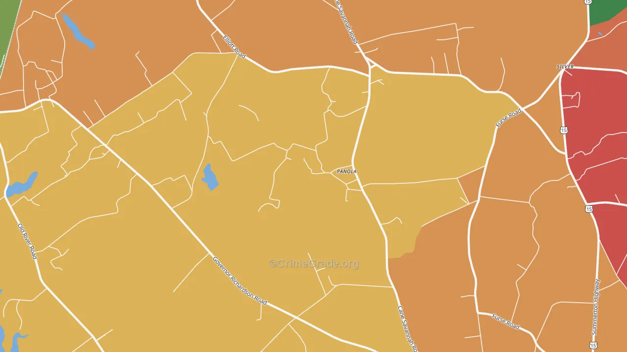 Panola, SC Map of Vandalism Rates