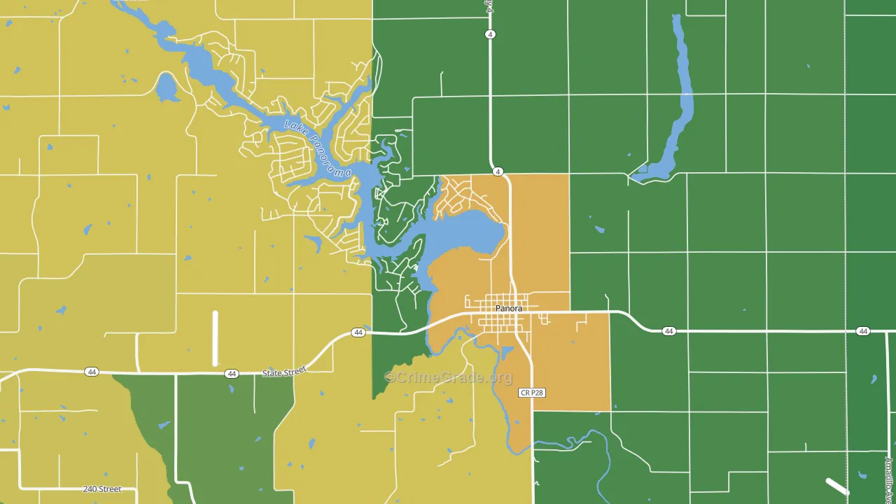 Panora, IA Map of Vandalism Rates