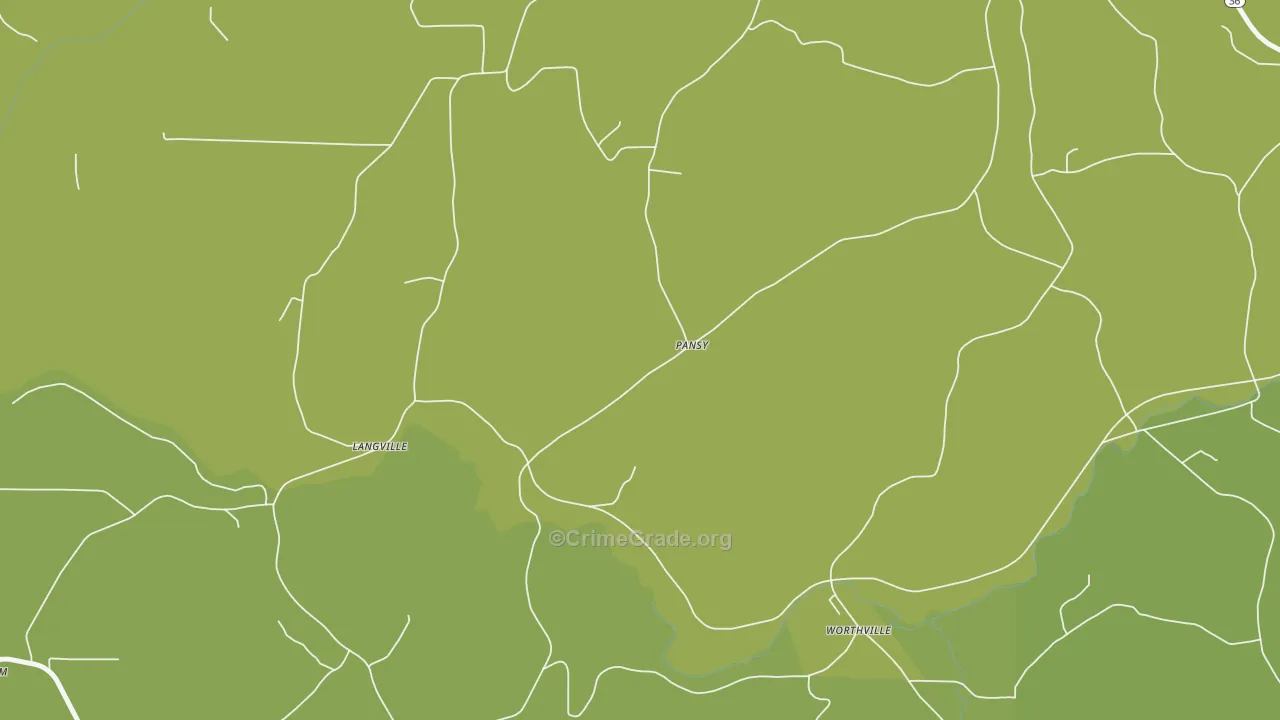 Pansy, PA Map of Vandalism Rates