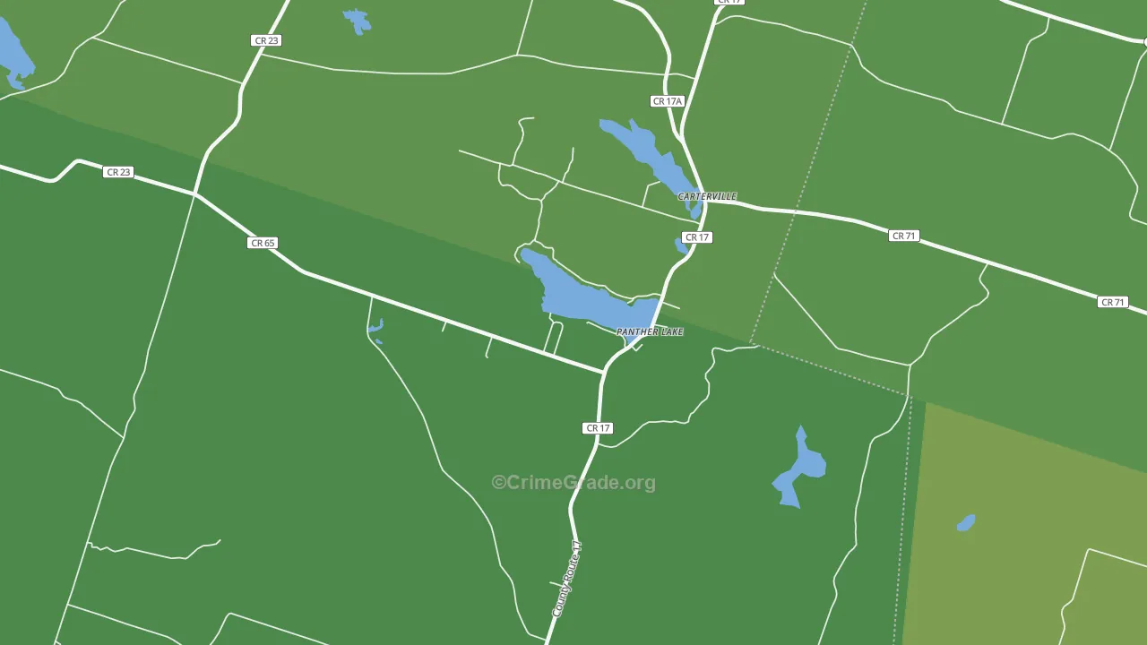 Panther Lake, NY Map of Vandalism Rates