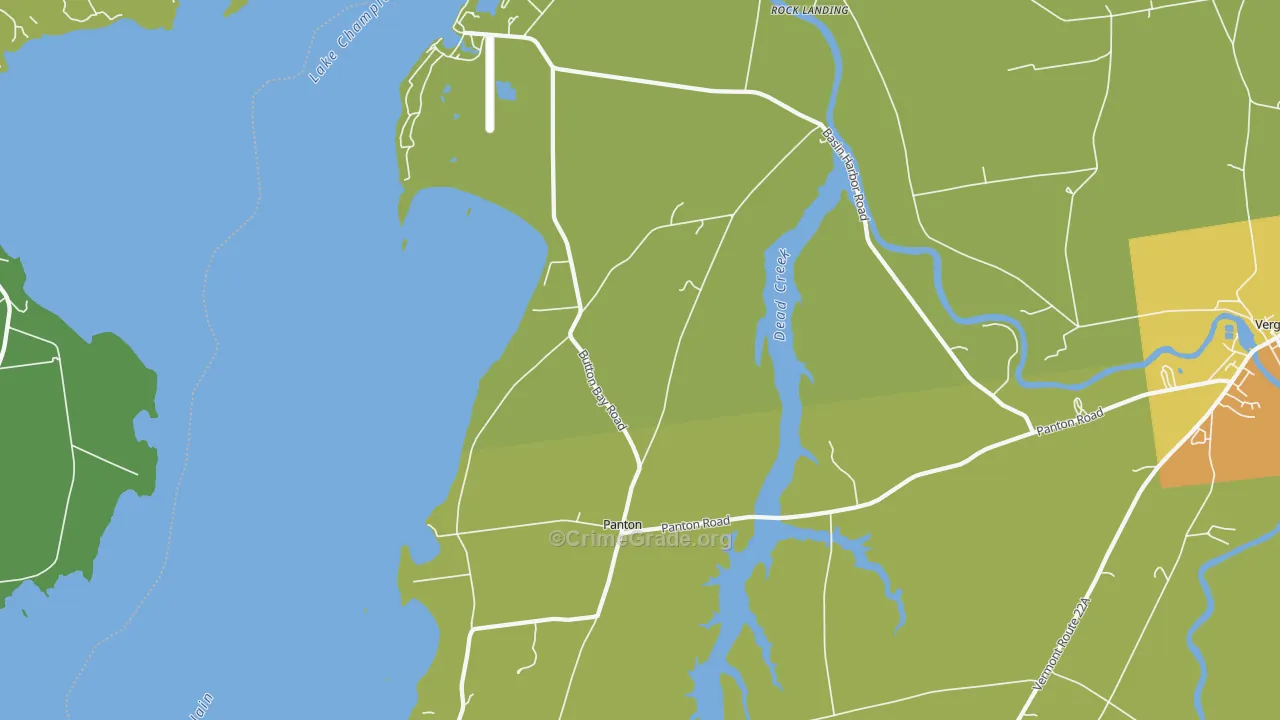 Panton, VT Map of Vandalism Rates