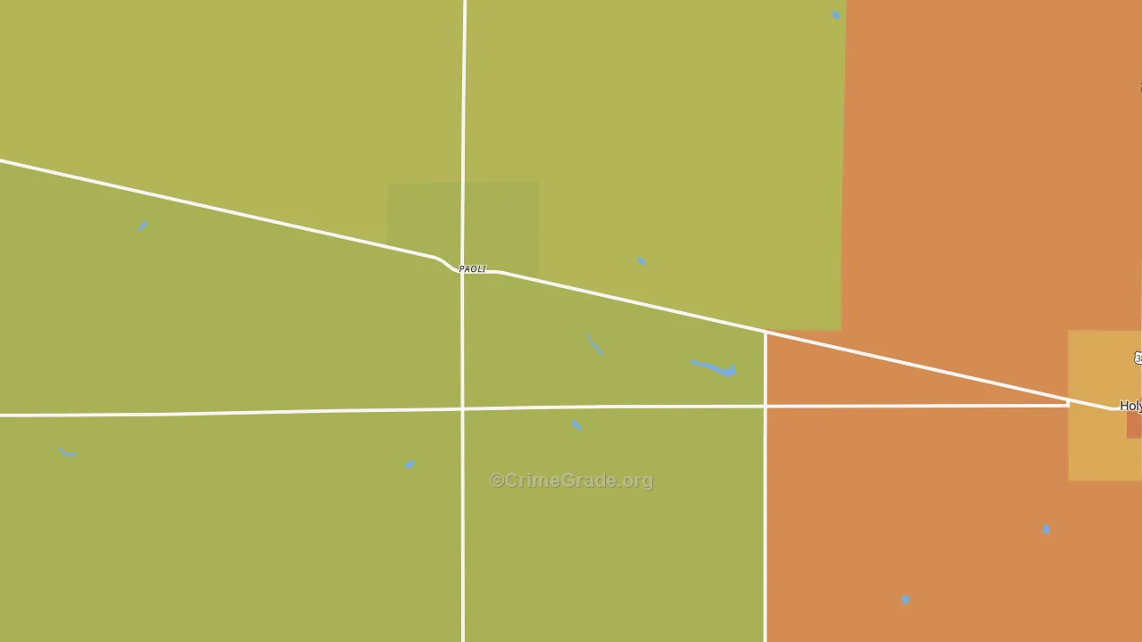 Paoli, CO Map of Vandalism Rates