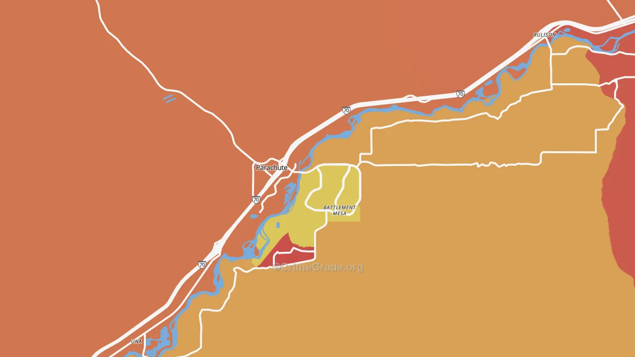 Parachute, CO Map of Vandalism Rates