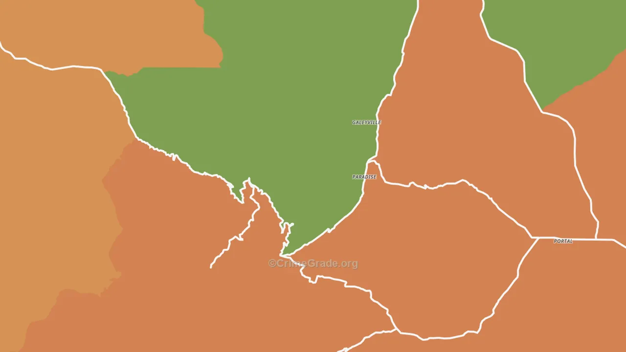 Paradise, AZ Map of Vandalism Rates