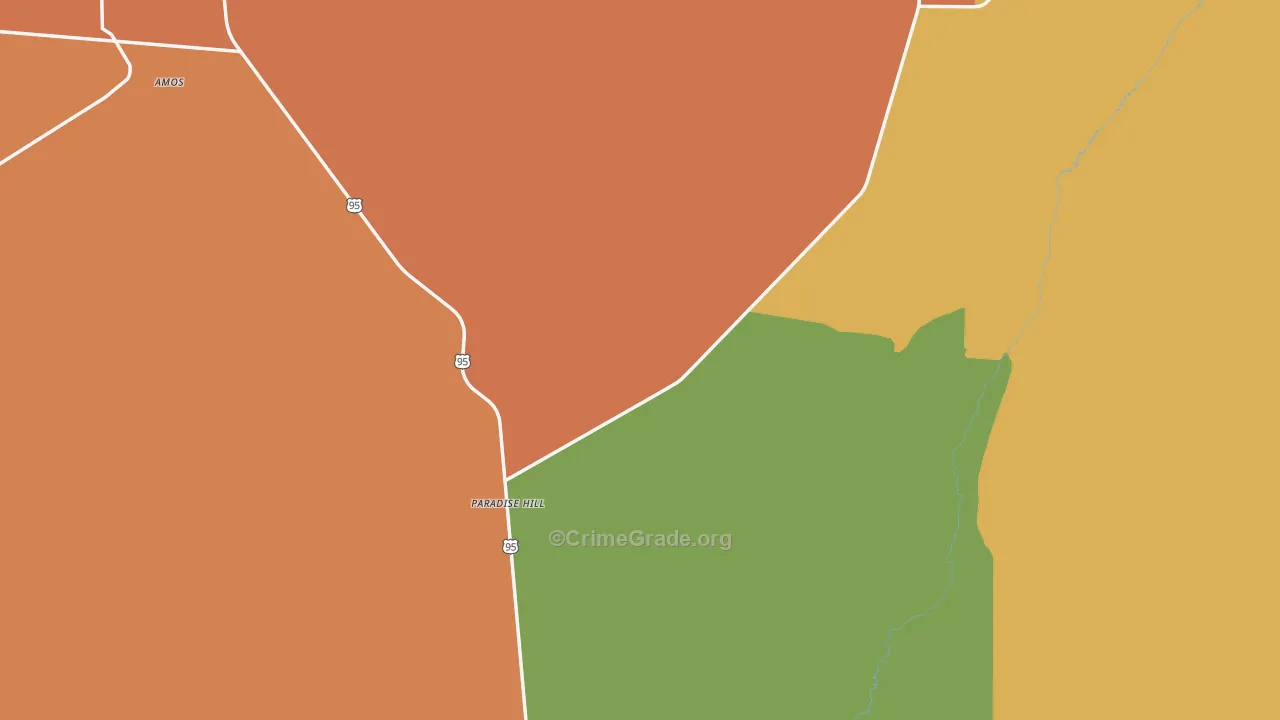 Paradise Hill, NV Map of Vandalism Rates
