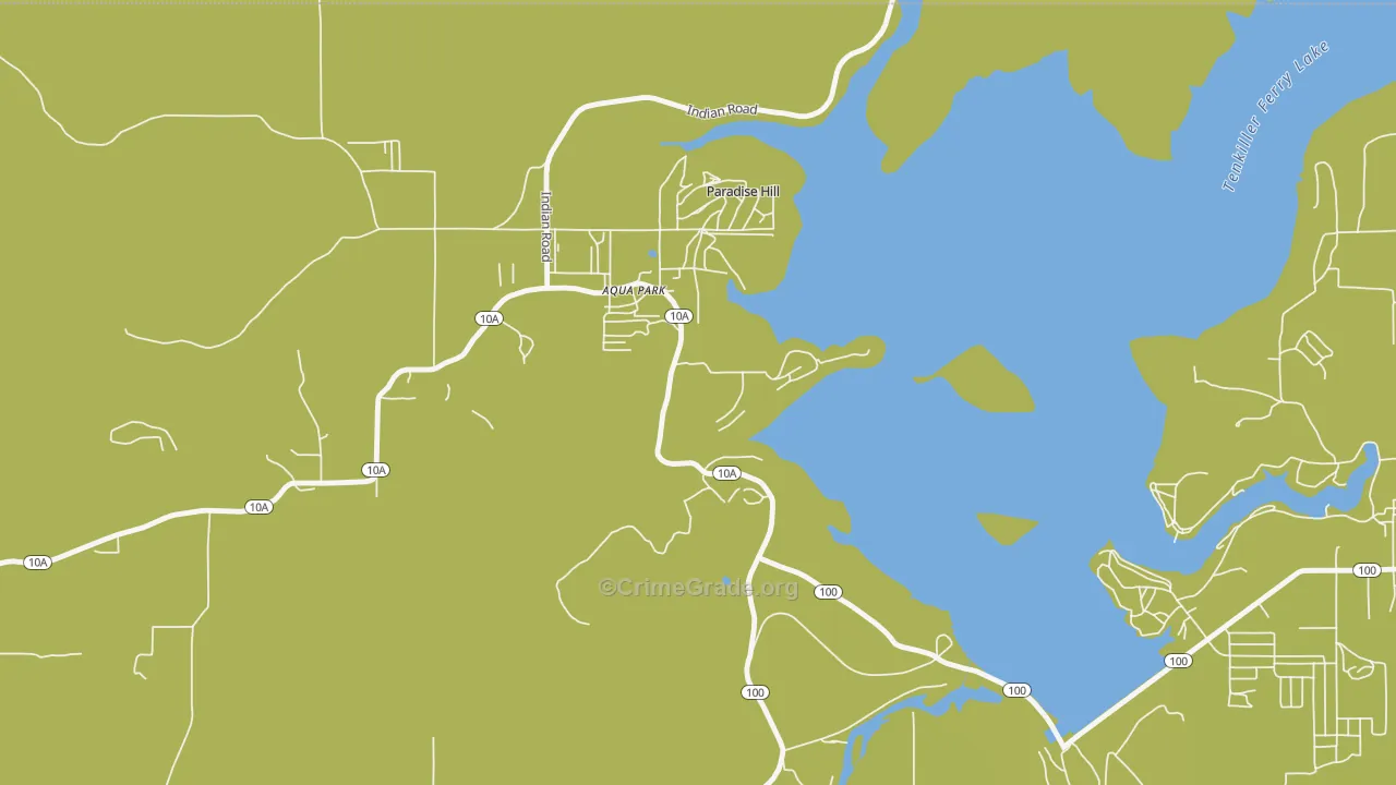 Paradise Hill, OK Map of Vandalism Rates