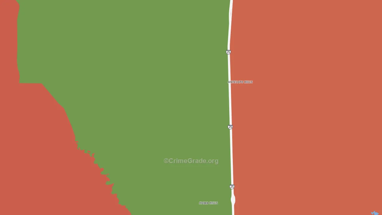 Paradise Valley, WY Map of Vandalism Rates