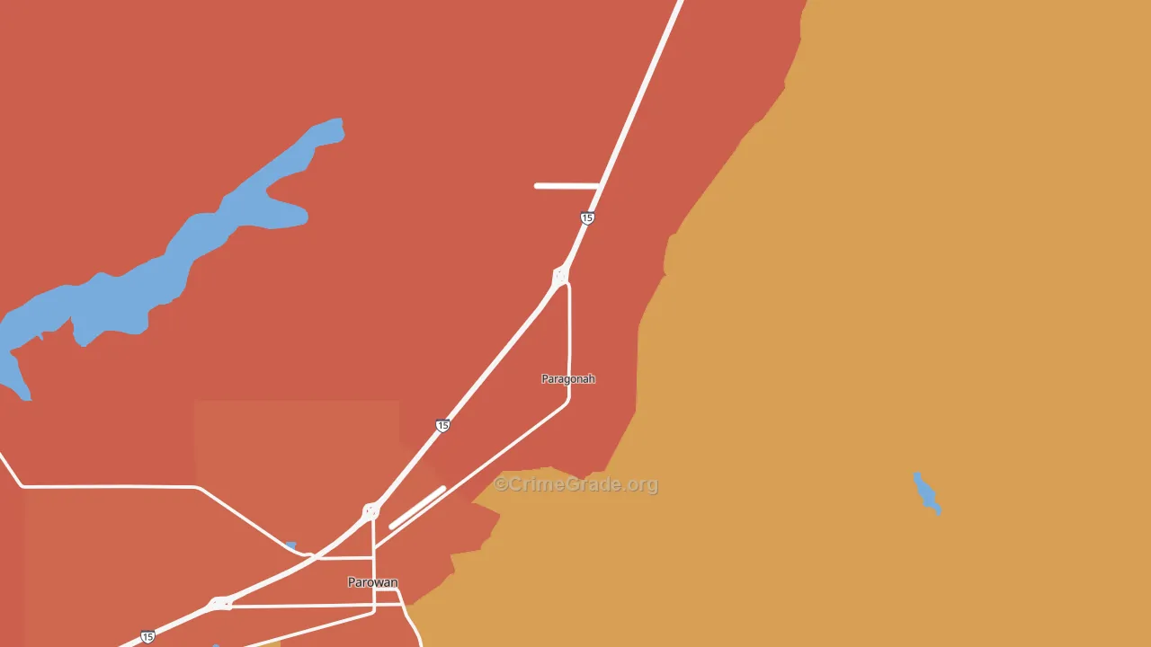 Paragonah, UT Map of Vandalism Rates