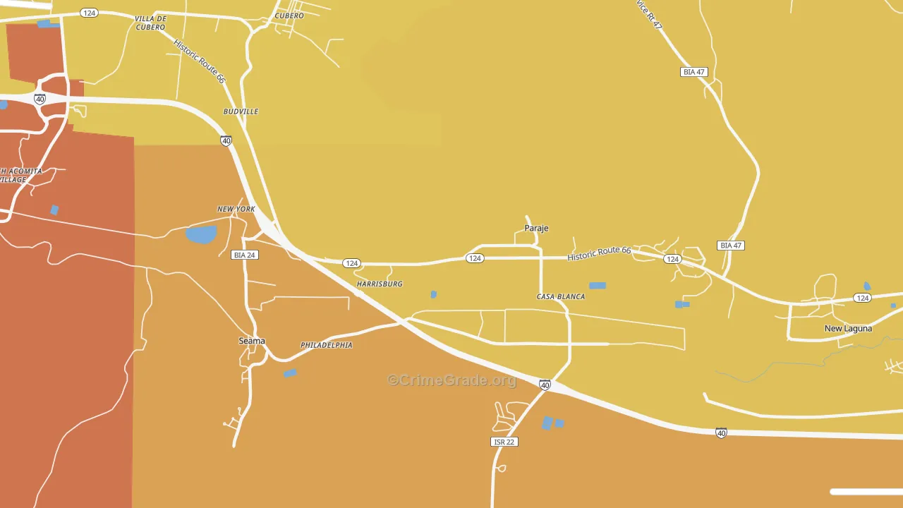 Paraje, NM Map of Vandalism Rates