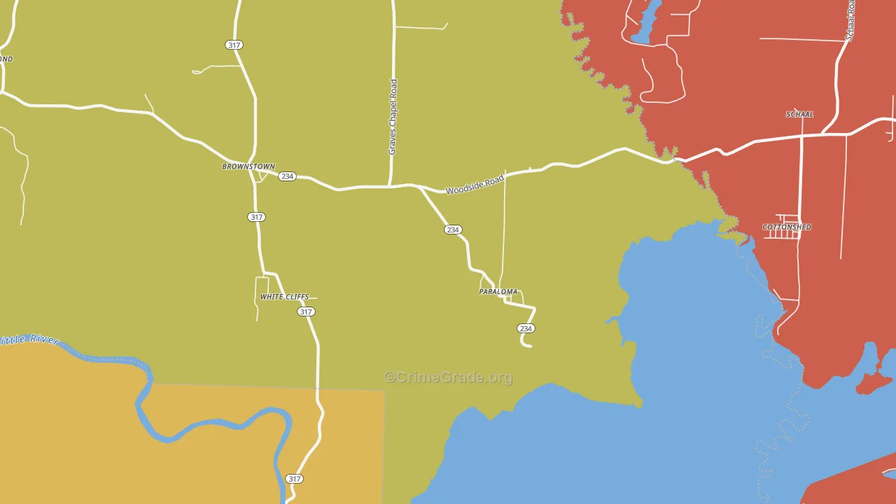 Paraloma, AR Map of Vandalism Rates