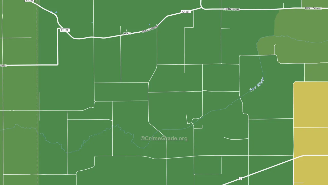 Paris, IA Map of Vandalism Rates