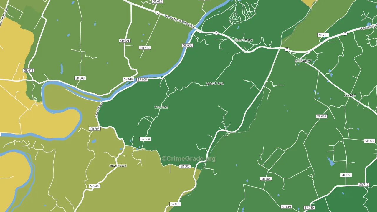 Paris, VA Map of Vandalism Rates